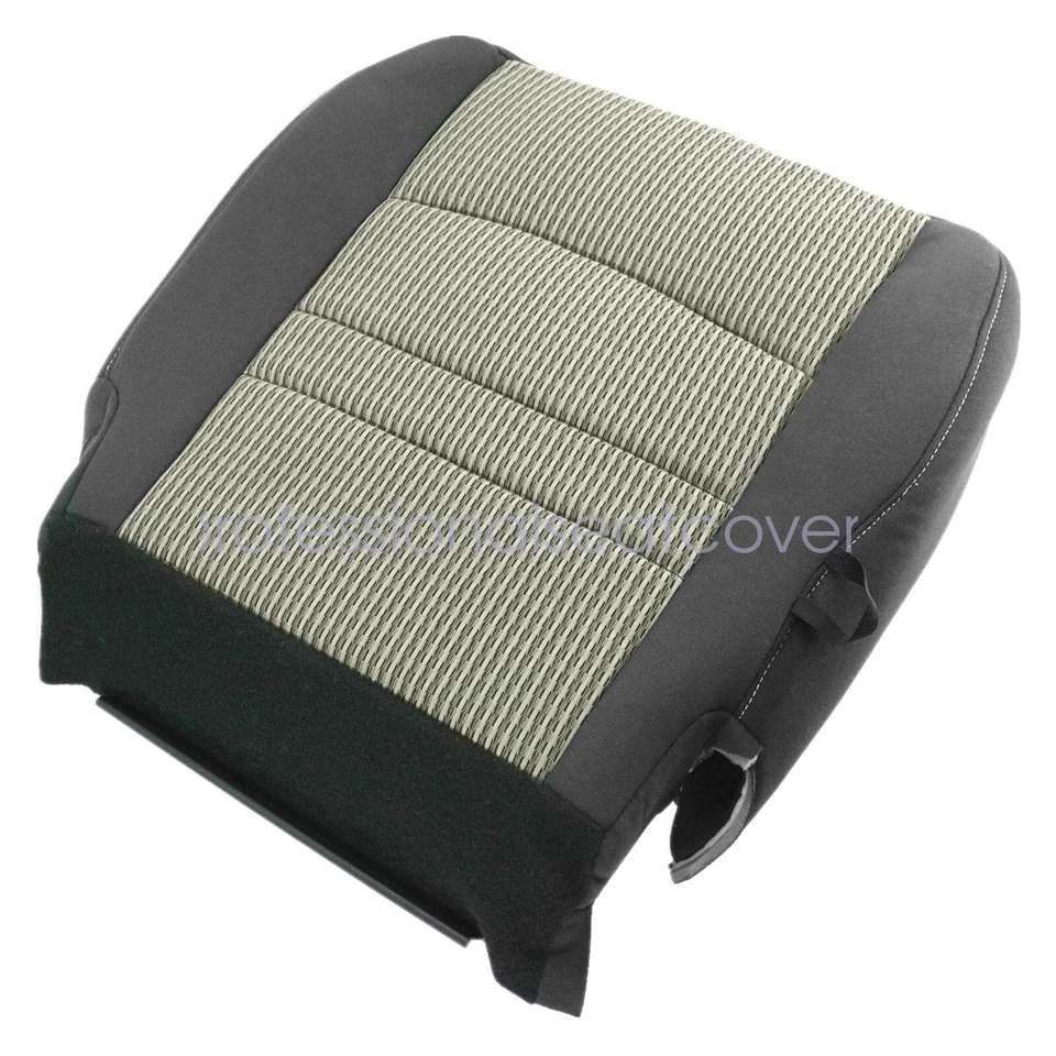 Cubierta de asiento de tela gris para conductor pasajero Dodge Ram 1500 2500 3500 2009-2012 Foto 3 de 4