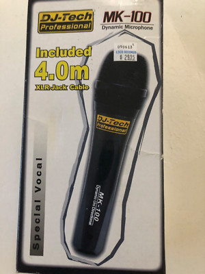 dj tech MK - 100 pro Microphone Mic w/ 10 ft. XLR to 1/4'' Cable