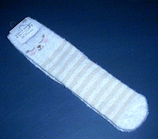 Zapato para mujer WORLD'S SOFTREST talla 6-11 calcetines beige rayas cola de algodón conejo conejo Foto 2 de 4