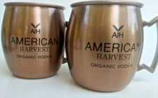 2 New Copper Stainless Steel American Harvest Organic Spirit Moscow Mule Mugs