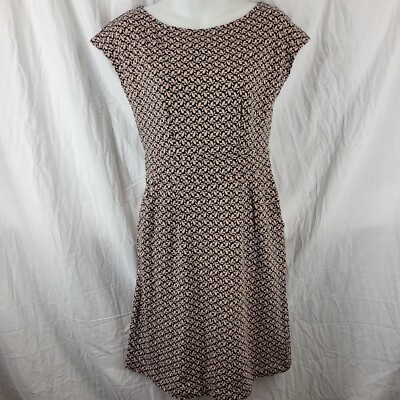 BODEN Florrie Jersey Dress Black Pink US Size 4 Petites W/ Pockets | eBay