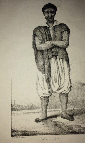 ALGÉRIE. JUIF D'ALGER et MAURE d'ALGER, KABYLE . Lithographie de 1830. - Foto 2 di 4
