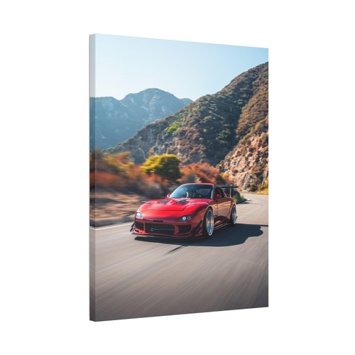 Mazda FD RX7 High Resolution Museum Quality Vertical Car Canvas Print #001 - Picture 4 of 10
