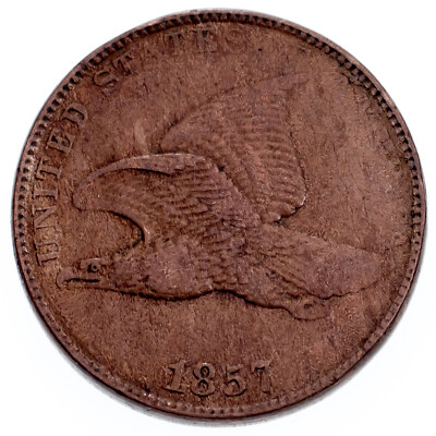 1857 Flying Eagle 1C VF Zustand, XF Mit Abnutzung, Delle Auf Der Rückseite