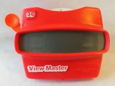 1998 3D View-Master Viewers Red w/Orange Reel Slide