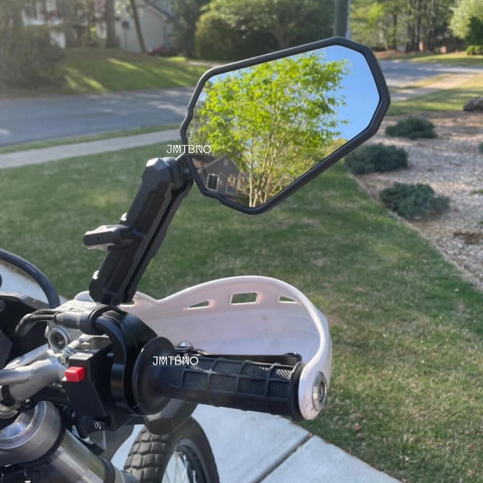 Motorcycle Rearview Side Mirrors+7/8" Handlebar Mount for Suzuki V-Strom 650 800 - Image 2 of 4