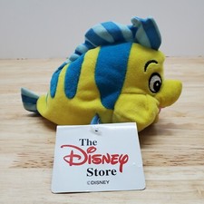Disney Store The Little Mermaid 7" Bean Bag Flounder Plush Stuffed Animal Toy