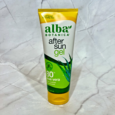 Alba Botanica After Sun Gel, Plant Based & Cruelty Free, 98% Aloe Vera, 8 Oz