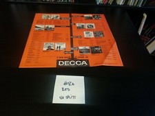 Vintage Decca 12" Album LP Record Paper Inner Printed Sleeve 8A RED No Splits
