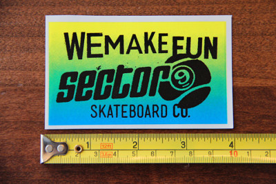 SECTOR 9 Skateboard Longboard STICKER Decal LOGO New Make Fun BLUE