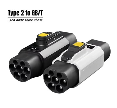 EV Charging Connector Type 2(charger) to GBT(car), 32 A 440 VAC, Three Phase