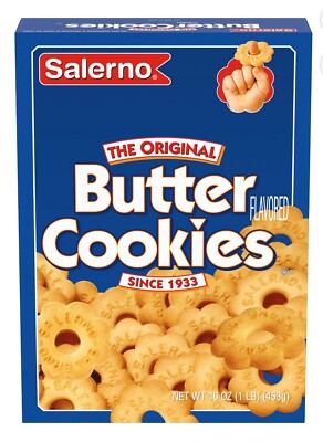 Salerno Original Butter Cookies, 16 oz Box 3 Boxes