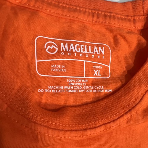 NWT Youth Magellan Outdoors Stay Back Alligator Orange T-shirt -YouthXL - Picture 3 of 9