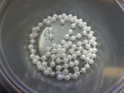 30 Medium 1/8''  PEARL Plastic Mono Eyes for Fly Tying