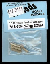OzMods Models 1/144 Russian FAB-250 250kg BOMBS Resin Set