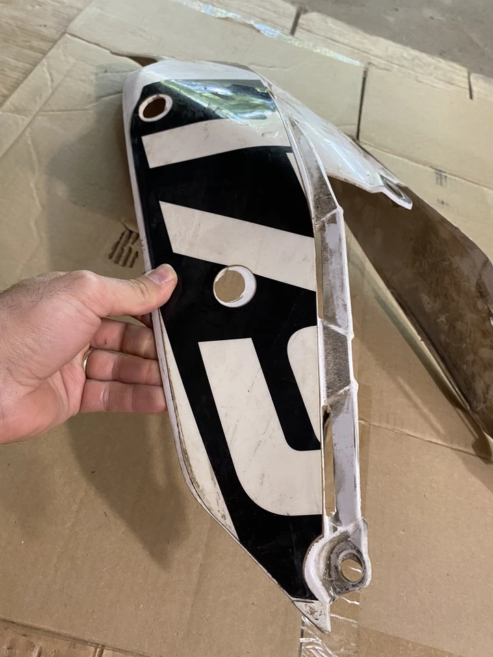 Ktm 125 144 150 250 450 Sx Sx-f 2007-2010 guardabarros trasero matrícula lateral blanco Foto 4 de 4