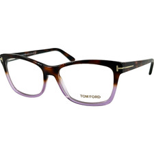 Tom Ford FT5424 Womens Plastic Eyeglass Frame 56A Havana Smoke 53-15 Italy