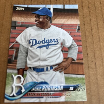 2018 Topps JACKIE ROBINSON SP #550 Brooklyn Dodgers Baseball Card (e9)