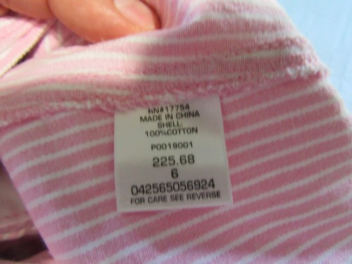 Little Girls Key 1880 Train Pink Striped Bib Overalls Sz 6 - Picture 6 of 6