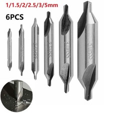 6 St&uuml;ck Zentrierbohrer 5/3/2.5/2/1.5/1mm 60 Grad Doppelend F&uuml;r Drehmaschine