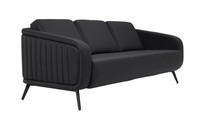 Sofa 3 Sitzer Polstersofa Schwarz Textil Sitz Design Couch Sofas Stoff Modern
