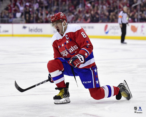 Alex Ovechkin Washington Capitals Alternate Jersey Goal Celebration 16x20 Photo