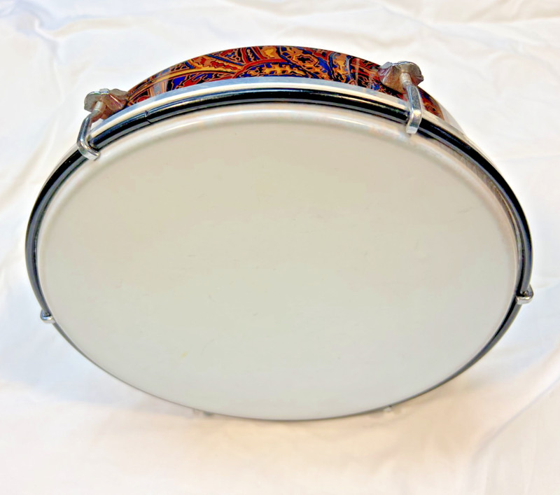 10" INTRICATELY DESIGNED ELEGANT LIGHT HAND DRUM PERCUSSION FOR SAMBA