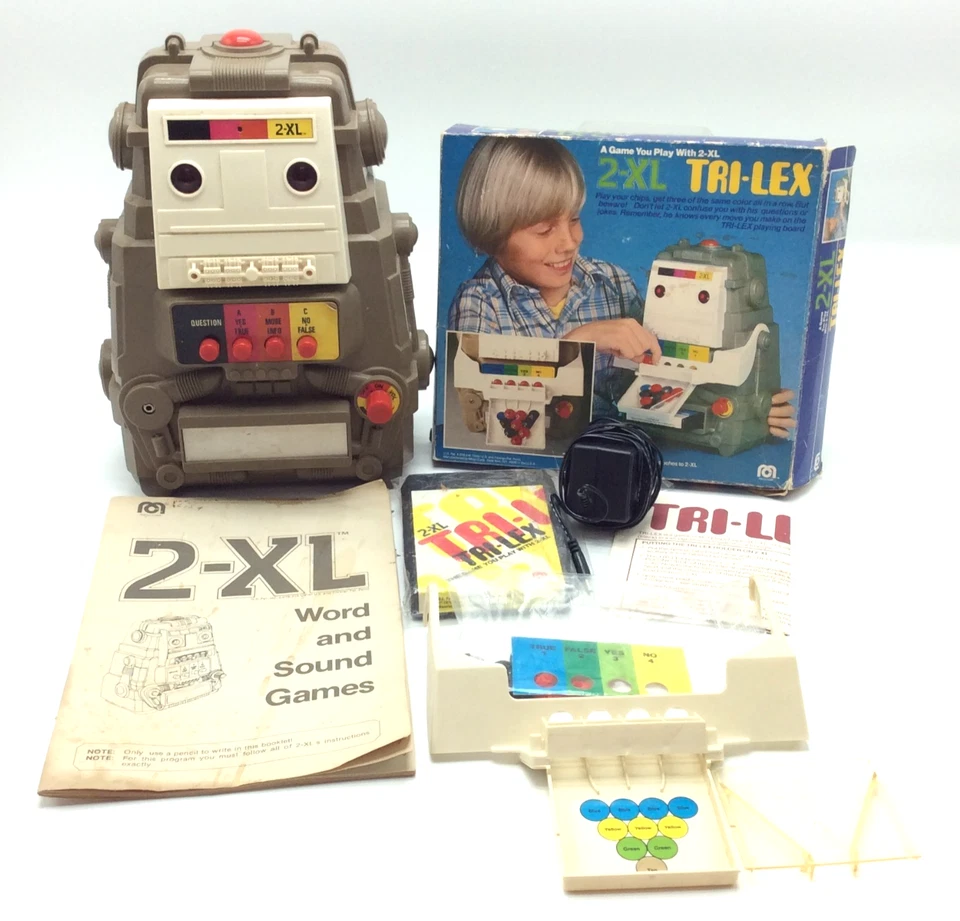 Vtg 1978 Mego Corp 2-XL Talking Robot & TRI-LEX Game -TESTED- - Image 2 of 4