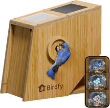 Smart Bird House with Camera Lifetime AI Identify Auto-Record Nesting Stages A