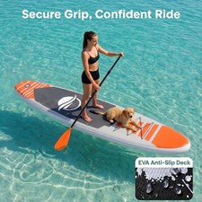 X 2 SereneLife inflatable paddle board orange 10’6 SUP Inflatable + Accessories