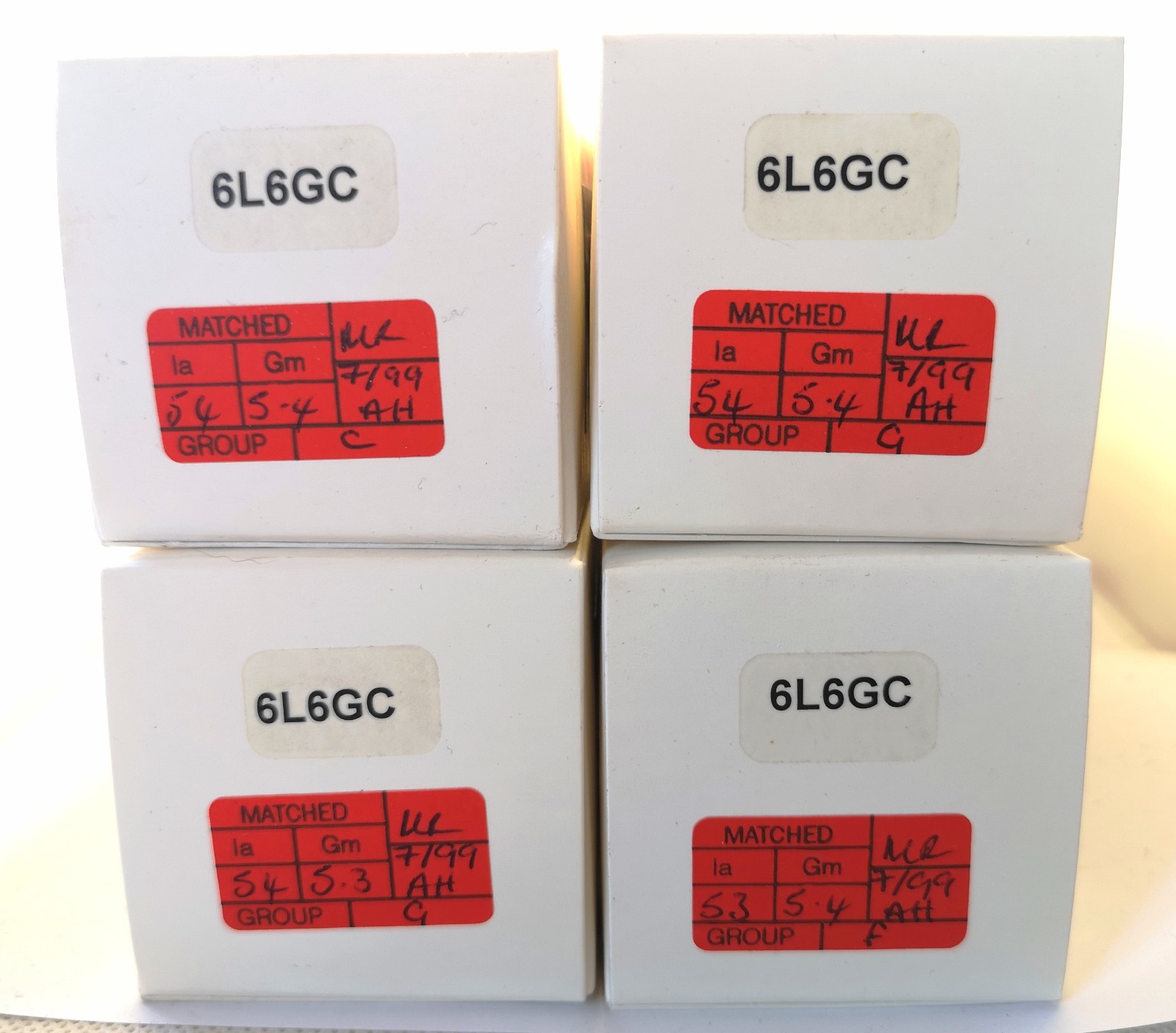 6L6GC QUAD BILLINGTON GOLD TUBES NOS NIB