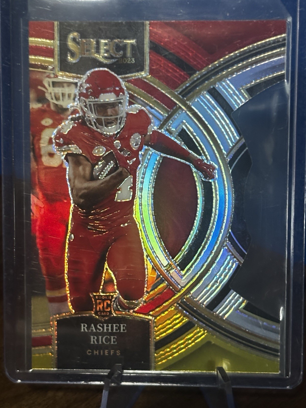 2023 Select Red & Yellow Prizm Die Cut Premier Level Rashee Rice #132 Chiefs RC