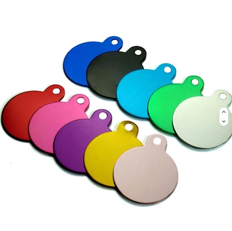 Linda Etiqueta Personalizada con Nombre de Mascota - Accesorio Grabado Redondo Doble Cara Perro Gato Foto 4 de 4