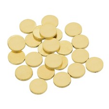 Stamping Blank Brass Round DIY Tag, 10mm/0.4" for Craft, Pack of 24, Yellow