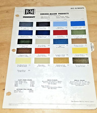 1972 Plymouth Paint Chip Chart Rm Valiant Barracuda Belvedere Fury Gtx Satellite 1972 Plymouth Paint Chip Chart Rm Valiant Barracuda Belvedere Fury Gtx Satellite