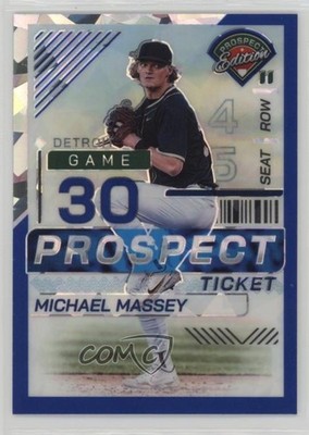 2024 Panini Prospect Edition Blue Ice Prizm 85/299 Michael Massey #50 1gj7