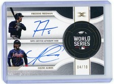HL-P01 2025 Topps Definitive Freeman Albies Dual Auto /10 Braves WS