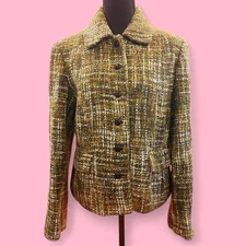 FDJ French Dressing Brown Tweed Jacket Size 12