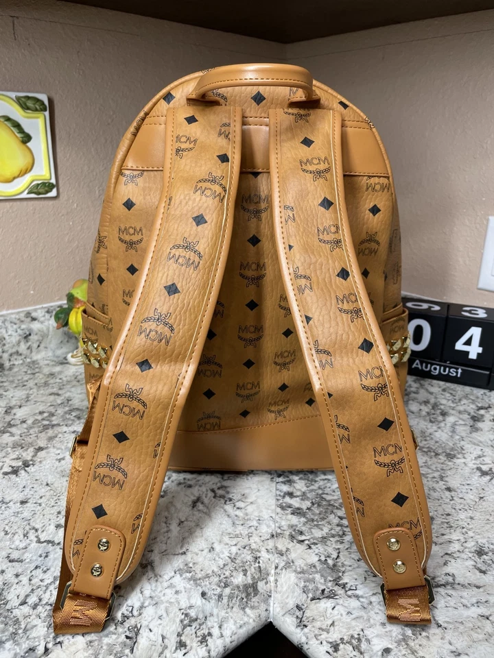 MCM Cognac / Brown Large Backpack - Image 2 of 4