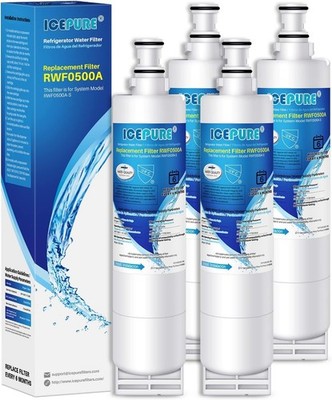 4 IcePure 4396508 Refrigerator Water Filter Comp w/ Whirlpool 4396508 RWF0500A +
