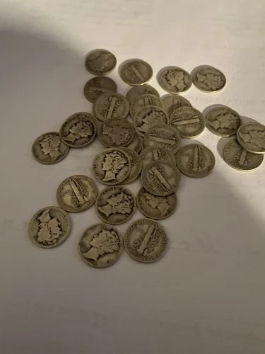 Lot of Circulated Roosevelt Dimes 10C US Coins Uncertified Ungraded Collection