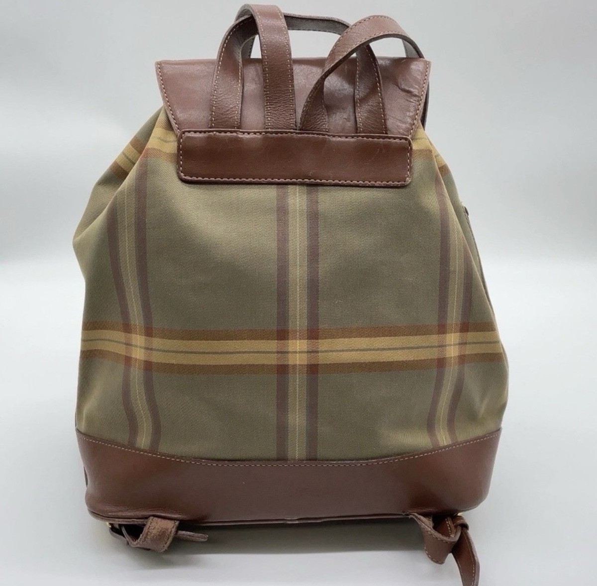 Authentic Burberry Nova Check Leather Nylon Brown Khaki  display picture 2