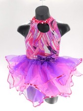 Dance Costume Small Child Pink Wish Come True V1681 Jazz Sequin