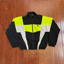 Vintage 80s 90s Nike Gray Tag Windbreaker Jacket Size M Color Block Track