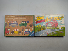 2 vecchi giochi di traffico auto, 1x con auto di plastica, Otto Maier/Ravensburger