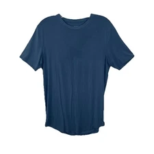 JACK ARCHER Anytime Short Sleeve Tee SMALL Blue Curved Hem Ultra Soft Stretch