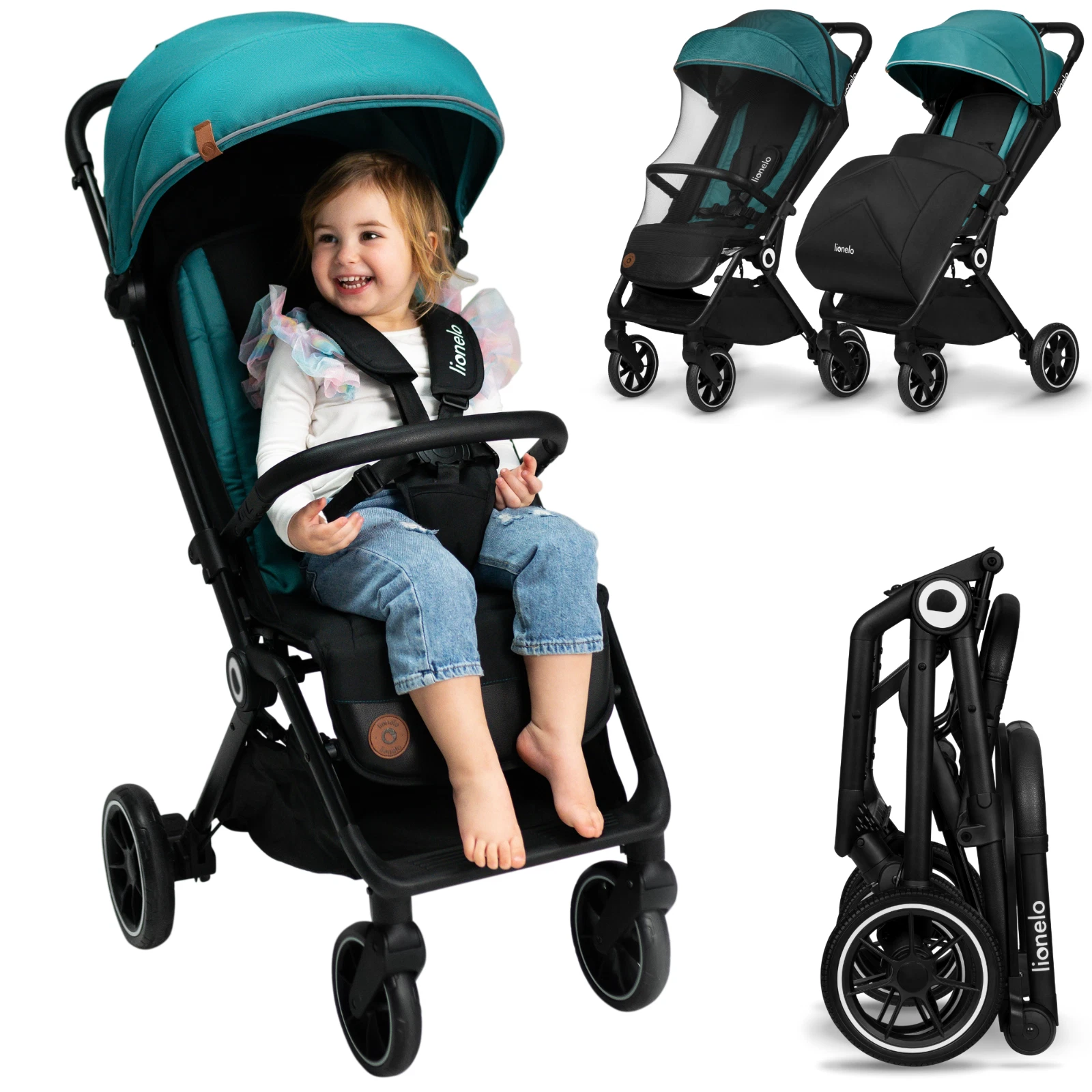 Pram Foldable Up To 22kg Swivel Castors Mosquito Net Strap 5 Point
Opens in a new window or tab