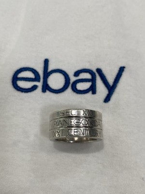 Franco Pianegonda 925 Sterling Silber Ring römische Ziffern Italien Größe 10,25