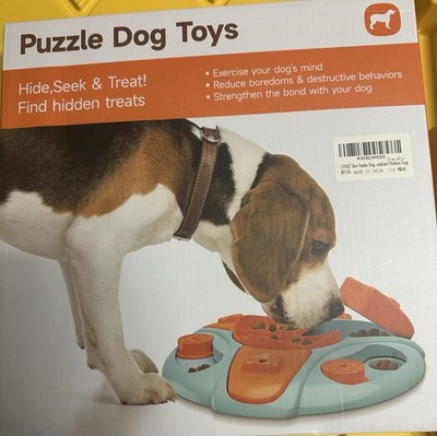 New Dog Puzzle Toy, Hide Seek & Treat Dispensing IQ Training Toy for Pets Mind