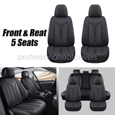 Seat Covers 5-Seat Full Set PU Leather Front + Rear Protector For Chevy Colorado